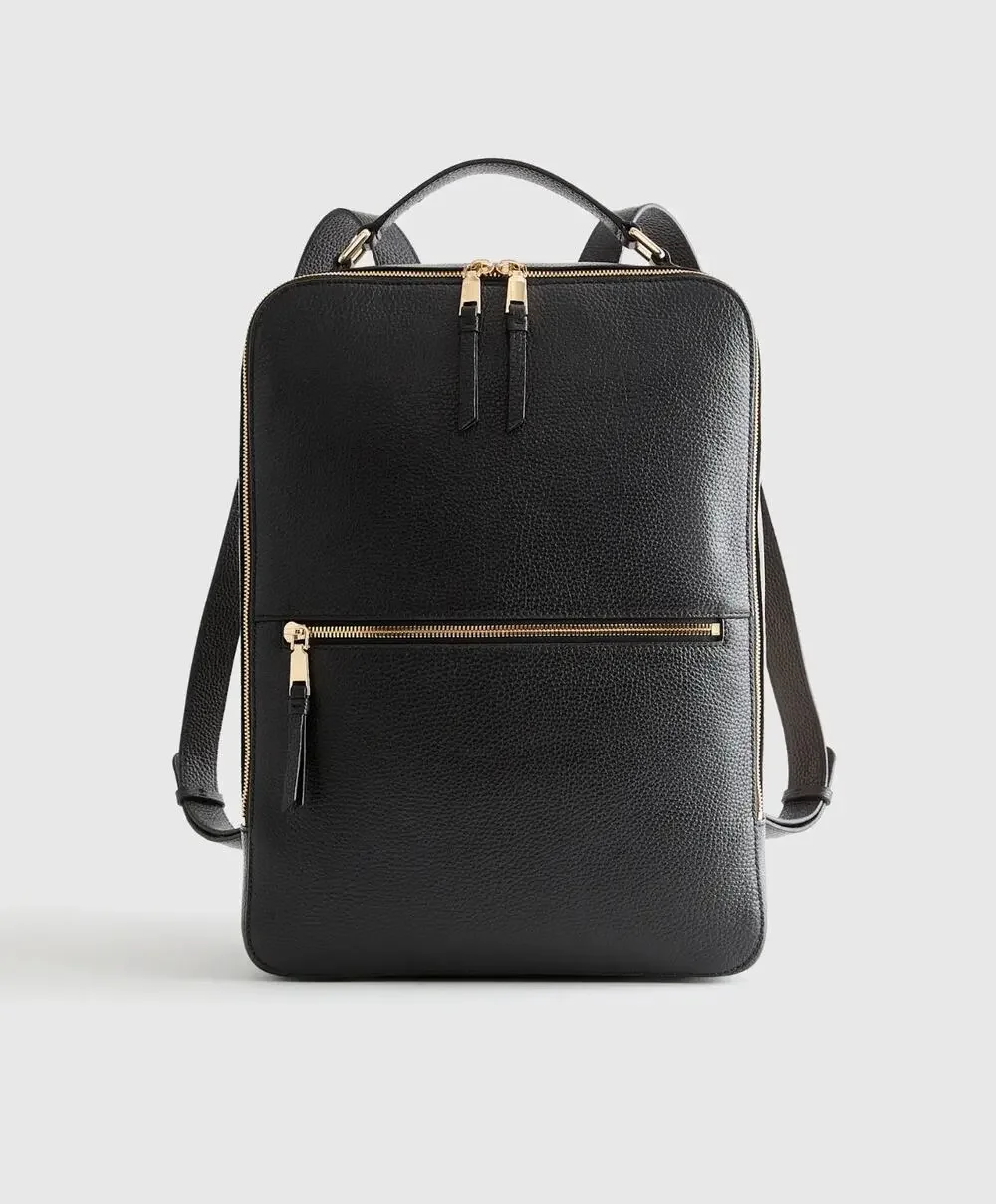 Quince Italian Leather Laptop Backpack Excellent Condition - Picture 1 of 9